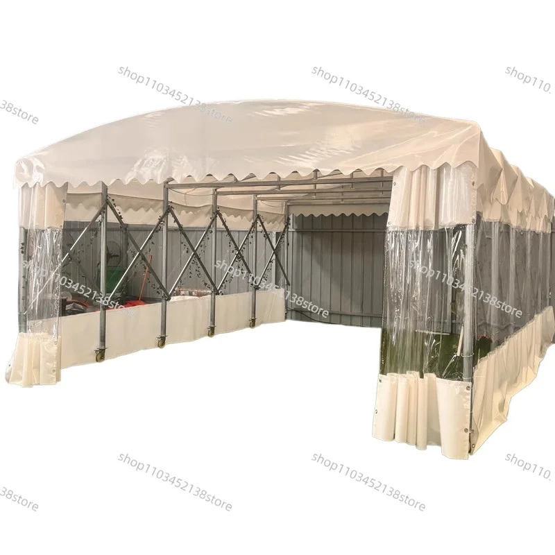 Mobile Shrink Push-pull Canopy Night Market Barbecue Stall Tent