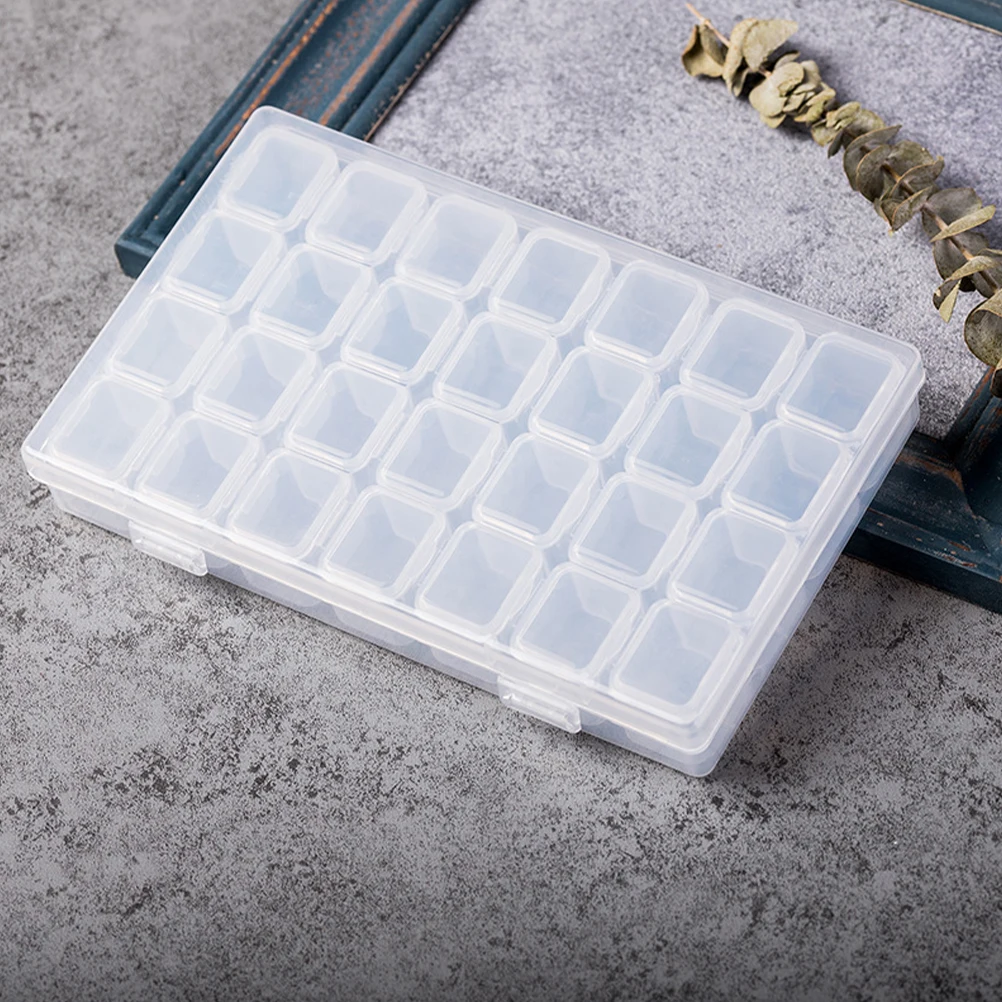 

Clear Jewelry Storage Box Anti-Tarnish Earring Holder Portable Bead Organizer Manicure Accessories Case Organizer Small Plastic