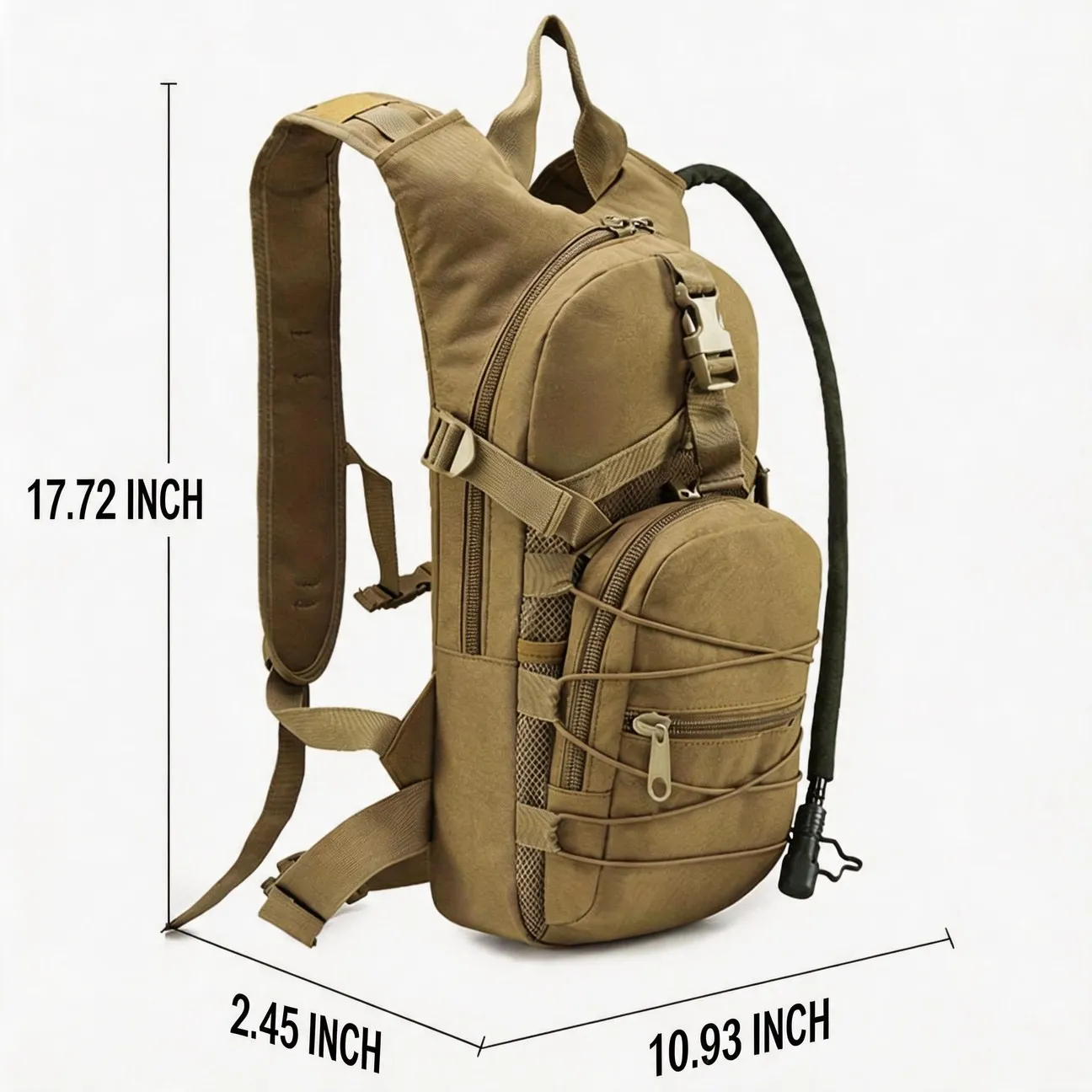 Cycling Hiking Mountaineering Backpack Bag With Water Bladder Hose Sturdy Base