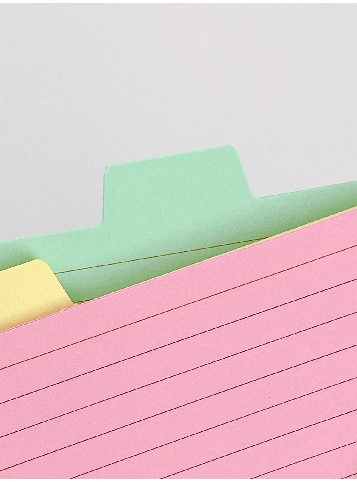 50 Stück Index-Etikettenpapier mit Laschen – 5 Farben, 7,6 x 12,5 cm (2,99 x 4,92 Zoll), 220 g/m2 dick, doppelseitig beschreibbar für einfaches Sortieren – Detail 10