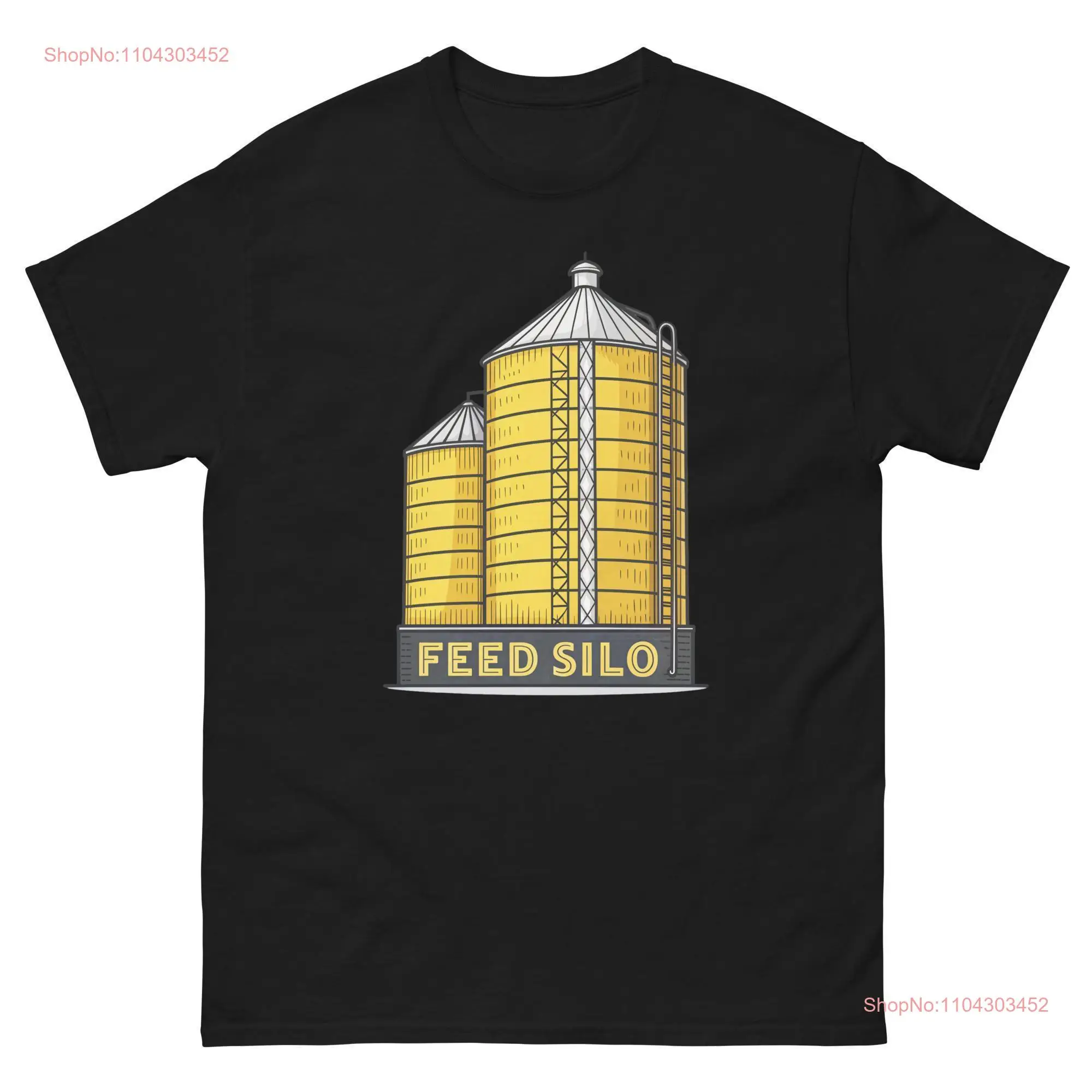 تي شيرت Farm Life Feed Silo بتصميم زراعي ريفي على الطراز الريفي بأكمام طويلة أو قصيرة