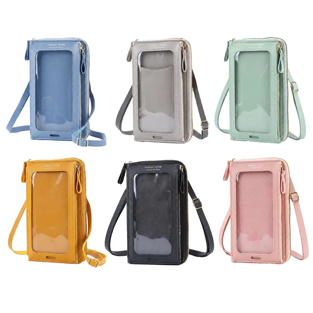 Women Bags Soft Leather Wallets Touch Screen Cell Phone Purse Crossbody Shoulder Strap Handbag for Female Cheap Women's Bags view 6