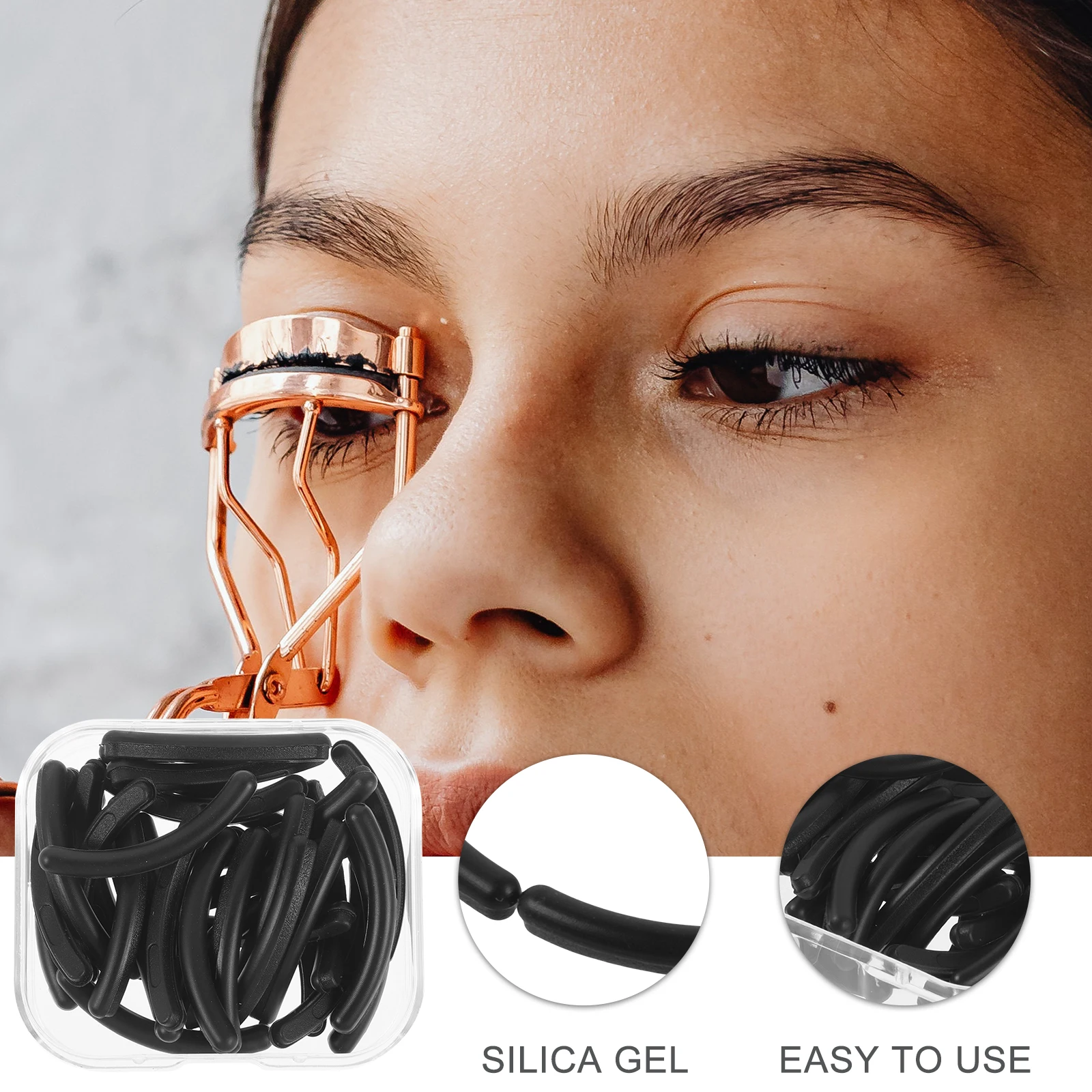 

Curler Eyelash Pad Extension Pads Accessories Supplies Rubber Universal Refills Black False Applicator Replacement