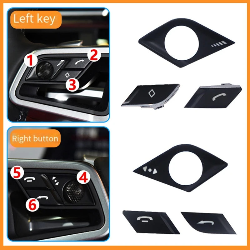 Steering Wheel Multi-Function Button Volume Adjustment Phone Switch For Porsche Cayenne 15-16 For Macan 2014-