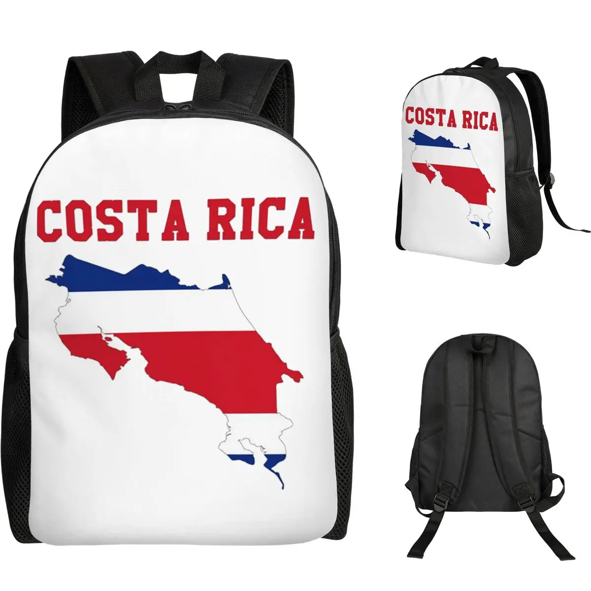 

Costa Rica Flag Graphic Backpack Student Boys Girls BookBag School Bag Laptop Shoulder Bags