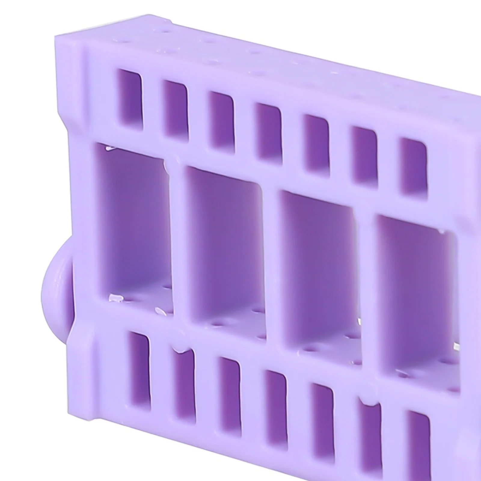 2 pcs 16-Slot Nail Drill Bit Organizer Manicure Grinding Head Rack Shelf Nail Art Accessory Storage Lightweight Easy Install