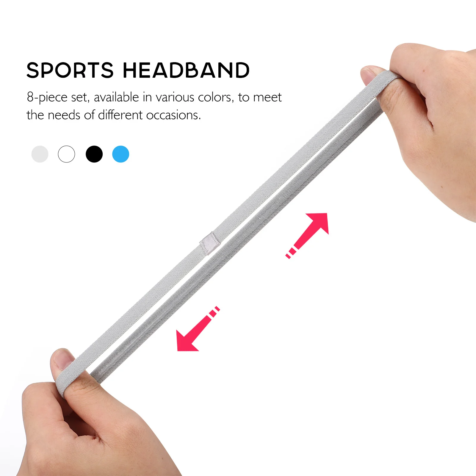 8 pezzi fasce sportive fasce sottili elastiche comode da donna fasce antiscivolo per yoga corsa allenamento fitness accessori per capelli
