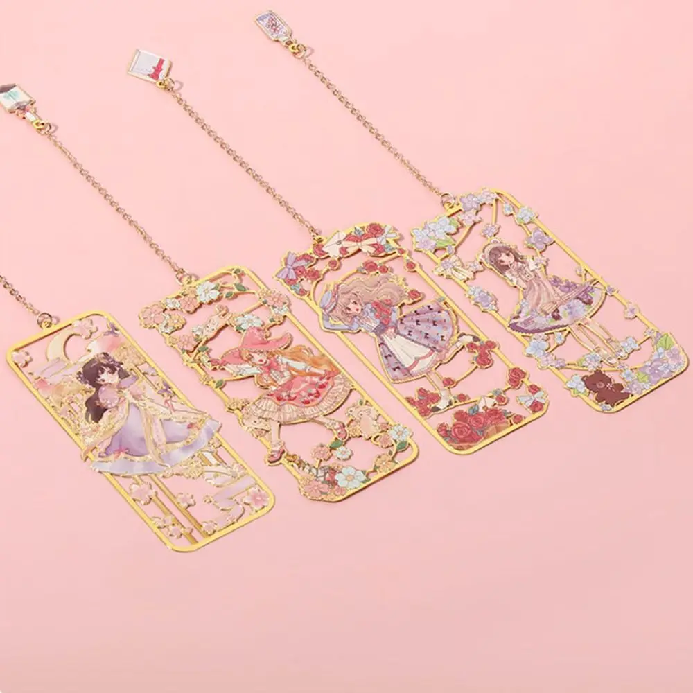 Creative Chinese Style Cartoon Bookclip Tassel Cartoon Cartoon Brass Bookmark Brass Metal Chinese Style Pagination Mark Student