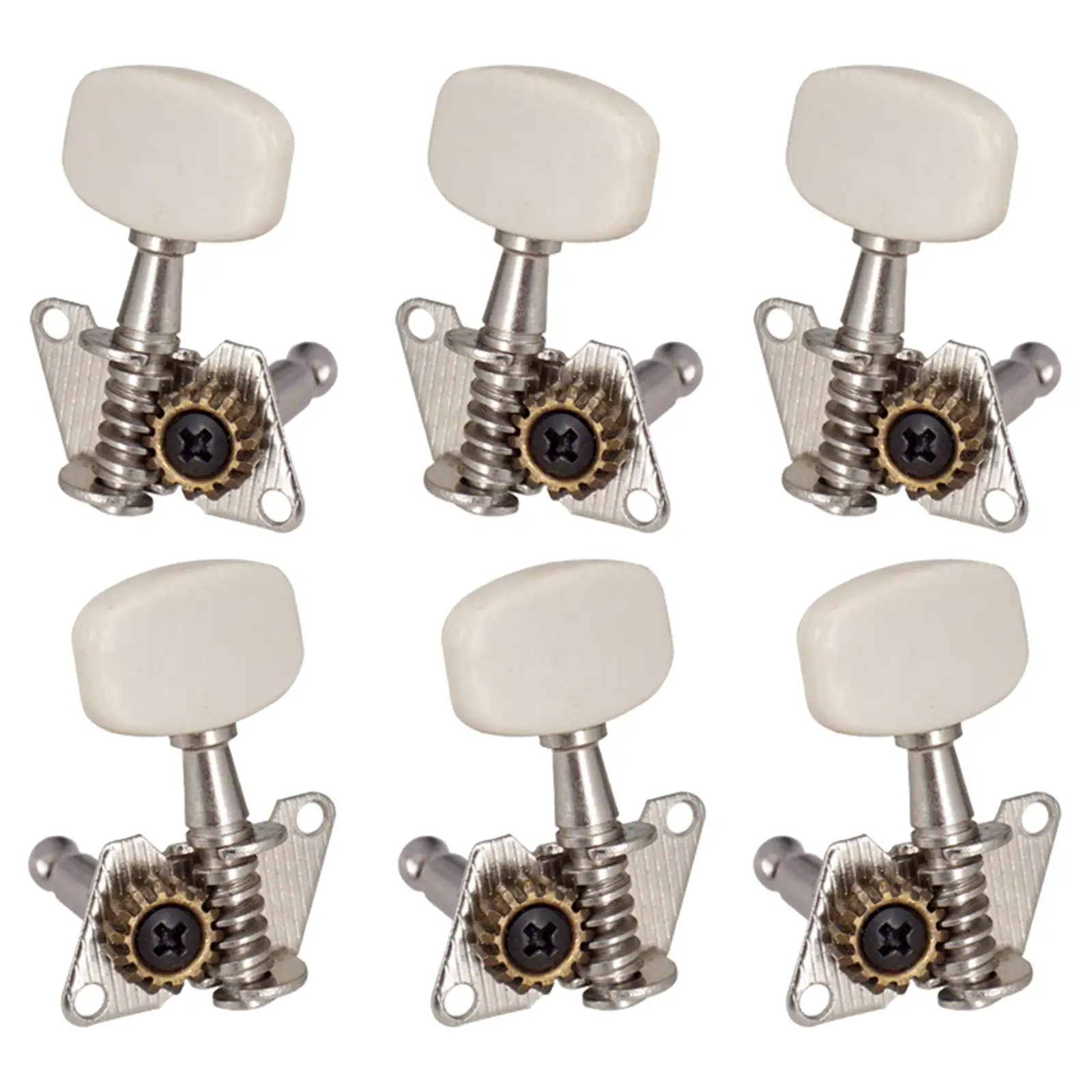 6Pcs Guitar Tuning Pegs 3L3R Durable Machine Heads for Acoustic Guitars Accessory Repair Part Replacement