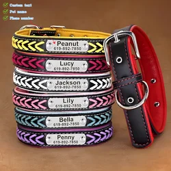Dog Collar Personalized Custom Dog Tag Collar Engraved Puppy Cat Nameplate Collar Adjustable For Small Medium Large Dogs Pug