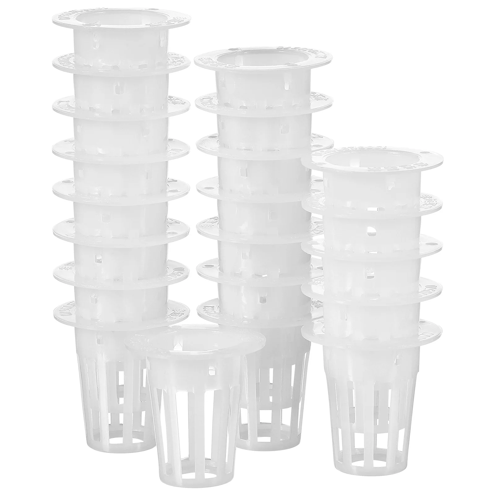 100 Pcs Aquaponics Cups Soilless Culture Pots Flowerpot Net Basket Clear Orchid