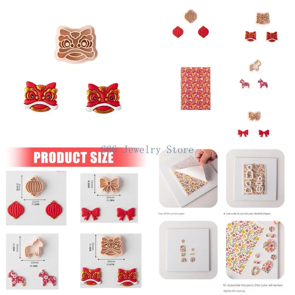 F2TD Handmade Earrings Molds Plastic Texture for Effortless Jewelry Making and Crafts