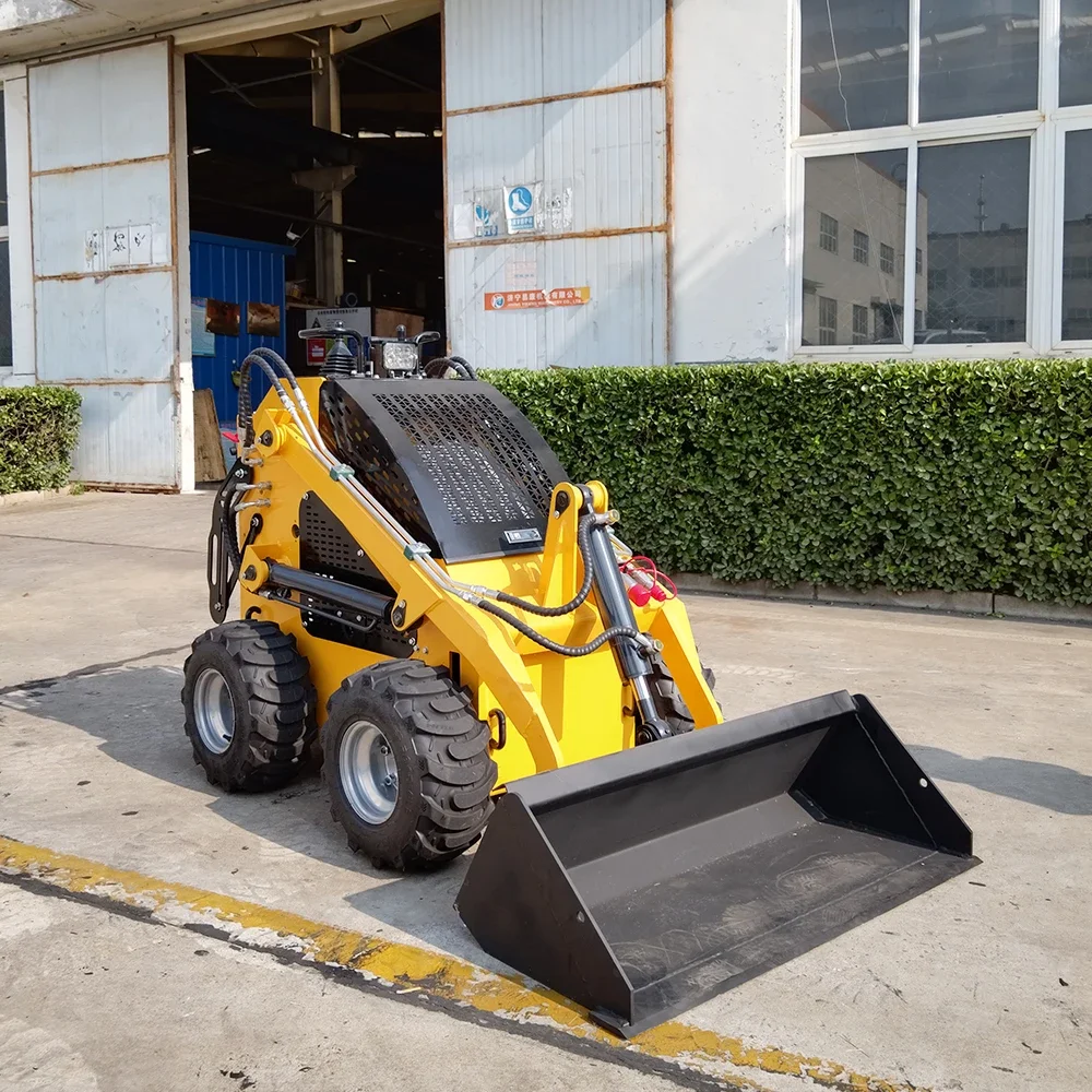 China Factory Sale Front-End-Lader, kompakter Rad-/Schienen-Mini-Kompaktlader mit Motor