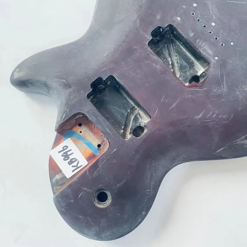 KB996 Right Hand Unfinished Custom Order Electric Guitar Body HH Pickups Replace and DIY Surface Damages and Dirty