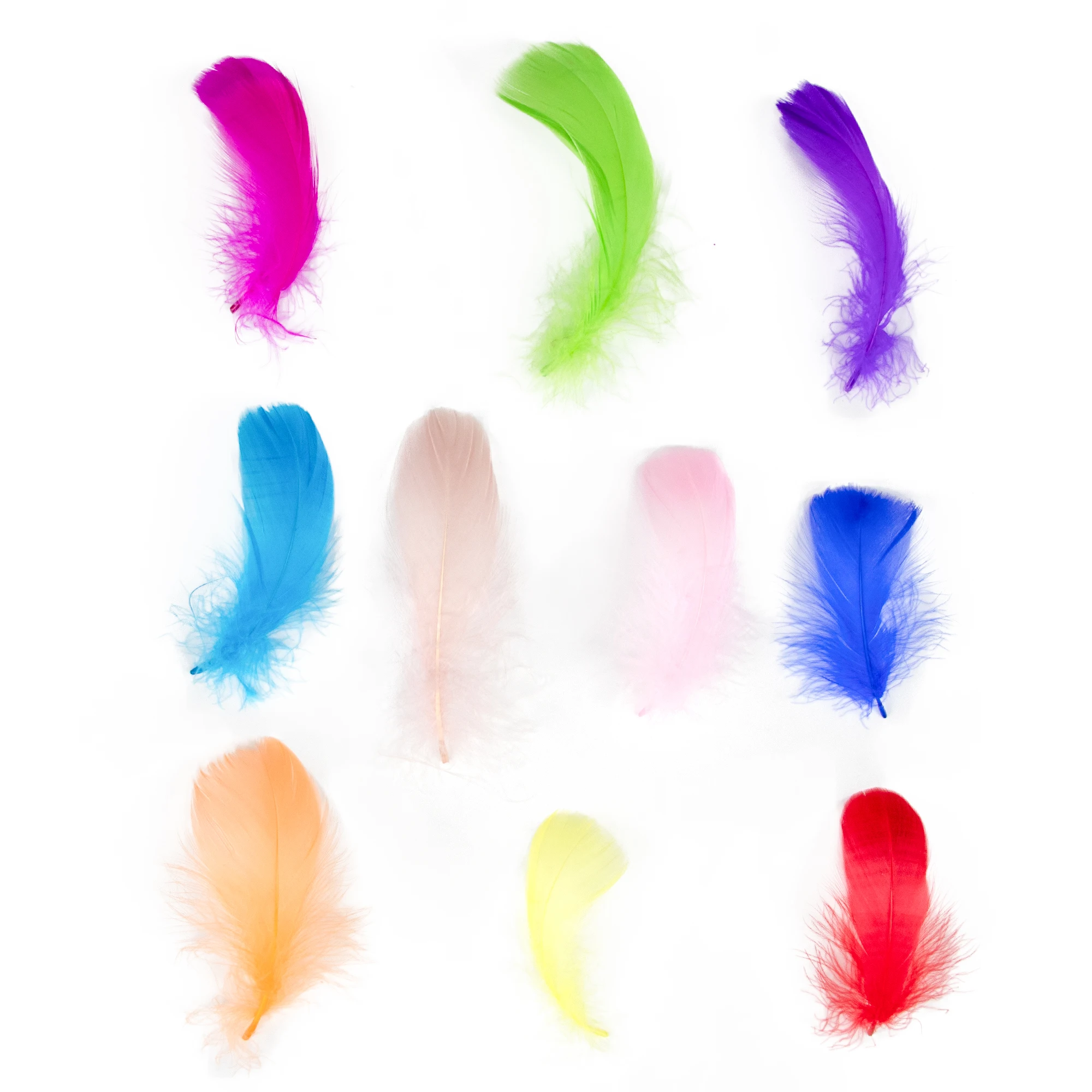 DIY Dyed Goose down Floating Feathers colorful dreamcatcher Feather Lamp Pompom filling Material Ins Photography Props