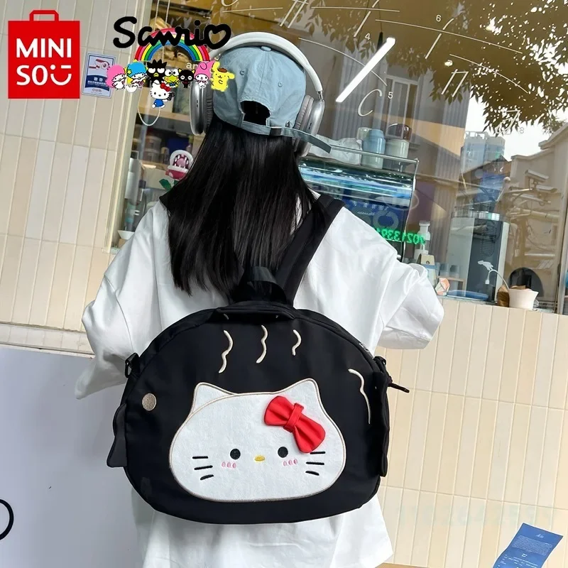 Hello Kitty 2024 New Women's Backpack Fashion High Quality Girls' Crossbody Bag Cartoon Cute Large Capacity Women's Backpack