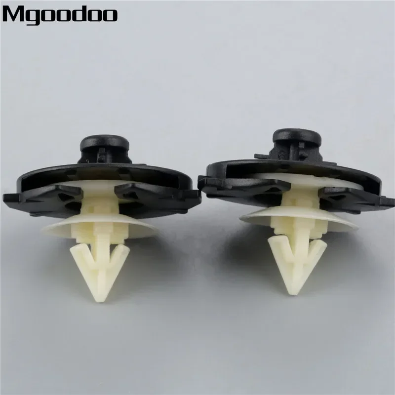 Mgoodoo 10Pcs Interior Door Card Panel Trim Clips for Polo 6N1 6N2 Plastic 6N0868243A Auto Fasteners Clips Black + White