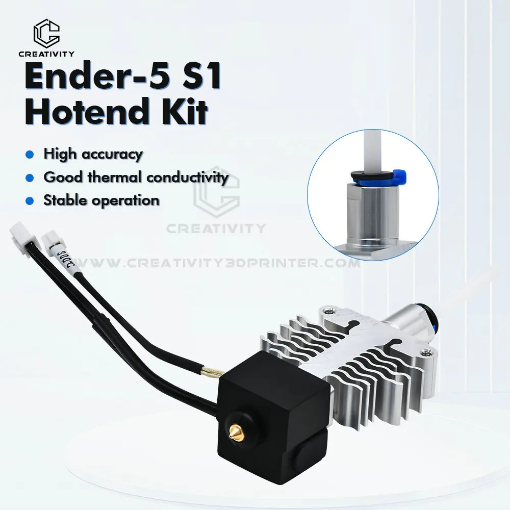 

Creativity Ender 5 S1 Extruder Hotend Kit High Temperature High Speed Complete Nozzle Hot End Replacement 3d printer parts