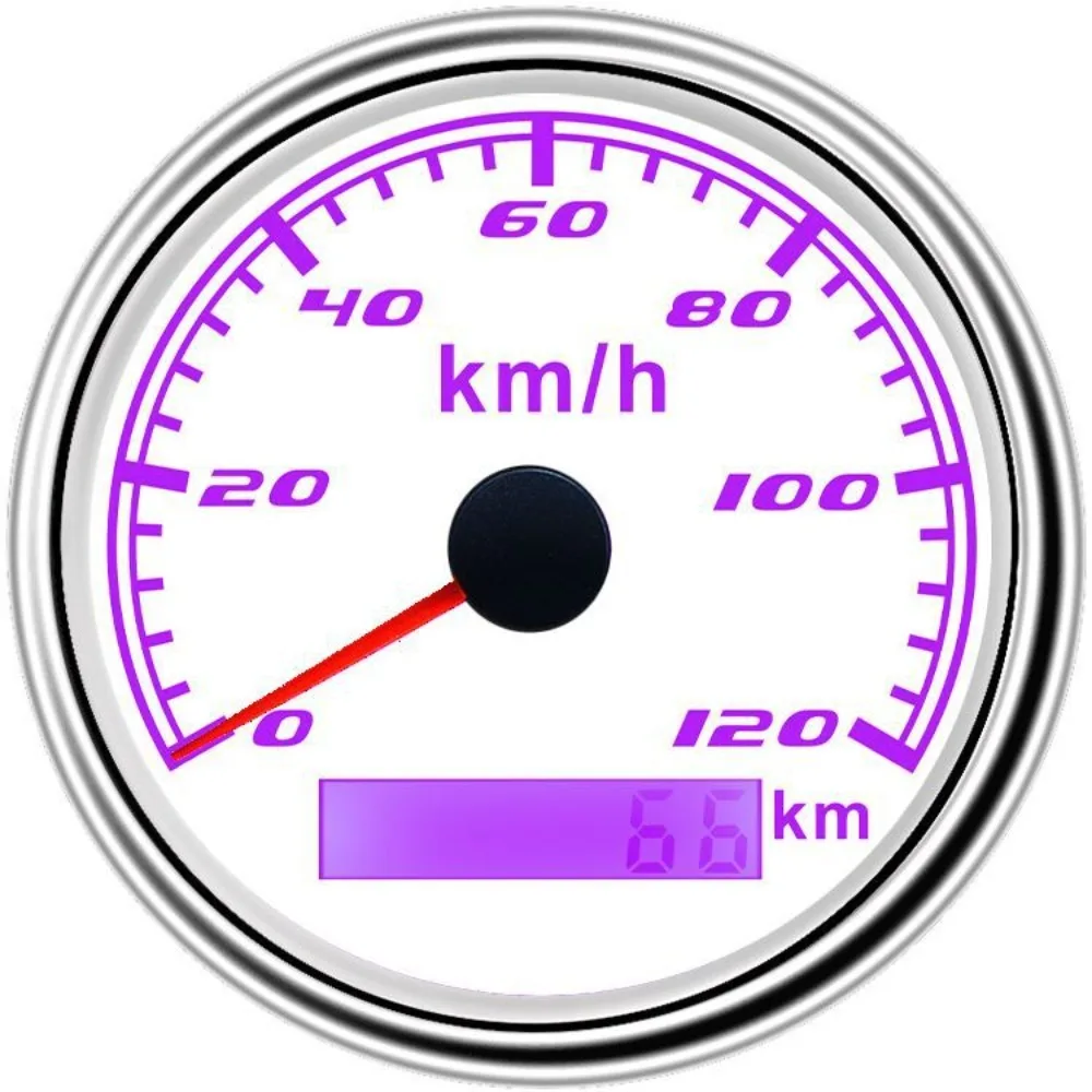 85Mm Speedometer Motorcycle with Waterproof GPS Speedometer Construction Vehicle Truck GPS Positioning Speedometer 12V/24V