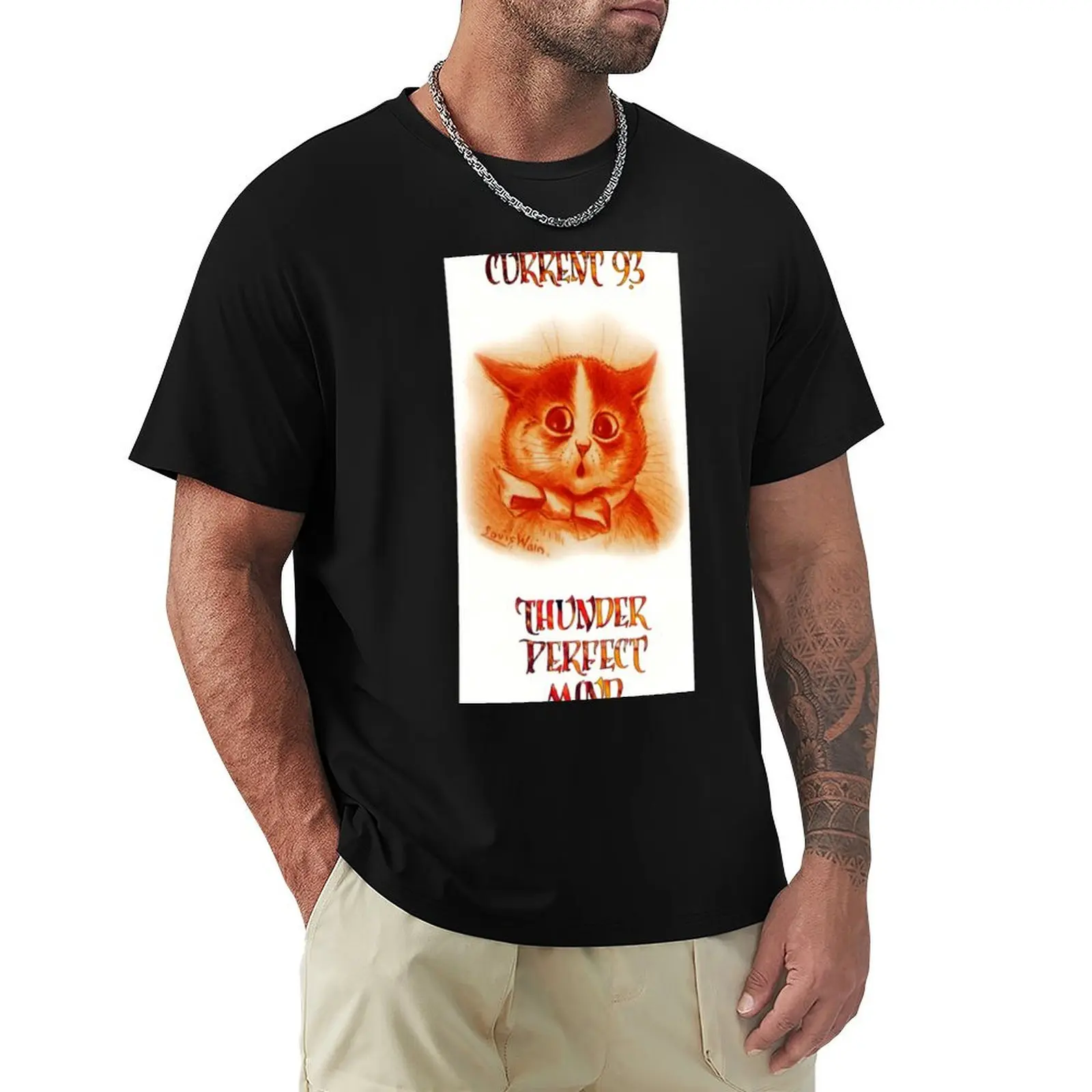 Current 93 Thunder Perfect Mind Louis Wain Cat Psychedelic Neofolk T-Shirt t shirt man luxury T-Shirt