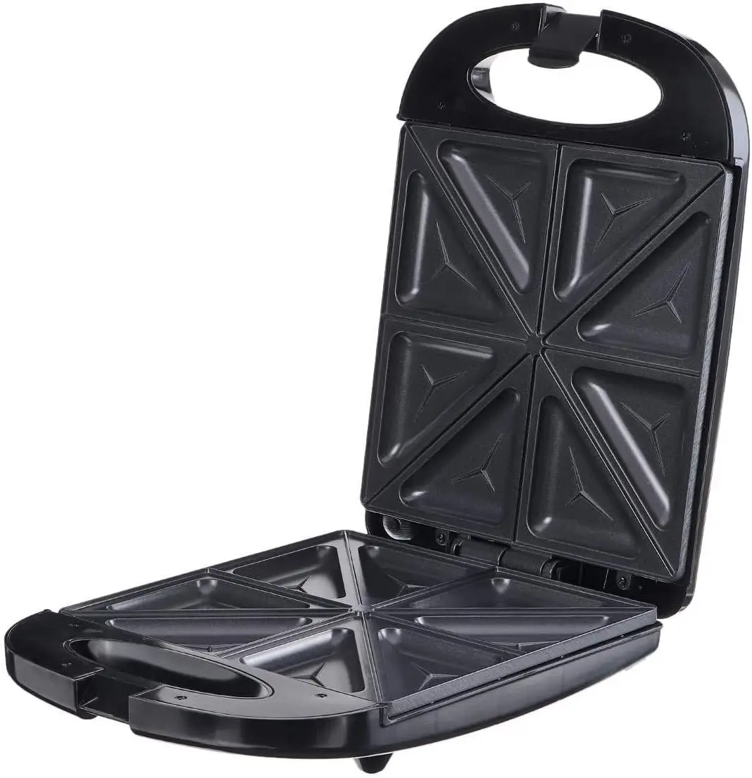 صانع الساندوتشات، صانع الساندوتشات الكهربائية 1200 وات 220 فولت، 4 شرائح شواية توست مزدوجة غير لاصقة، صانع الوافل، فرن الكيك، الإفطار