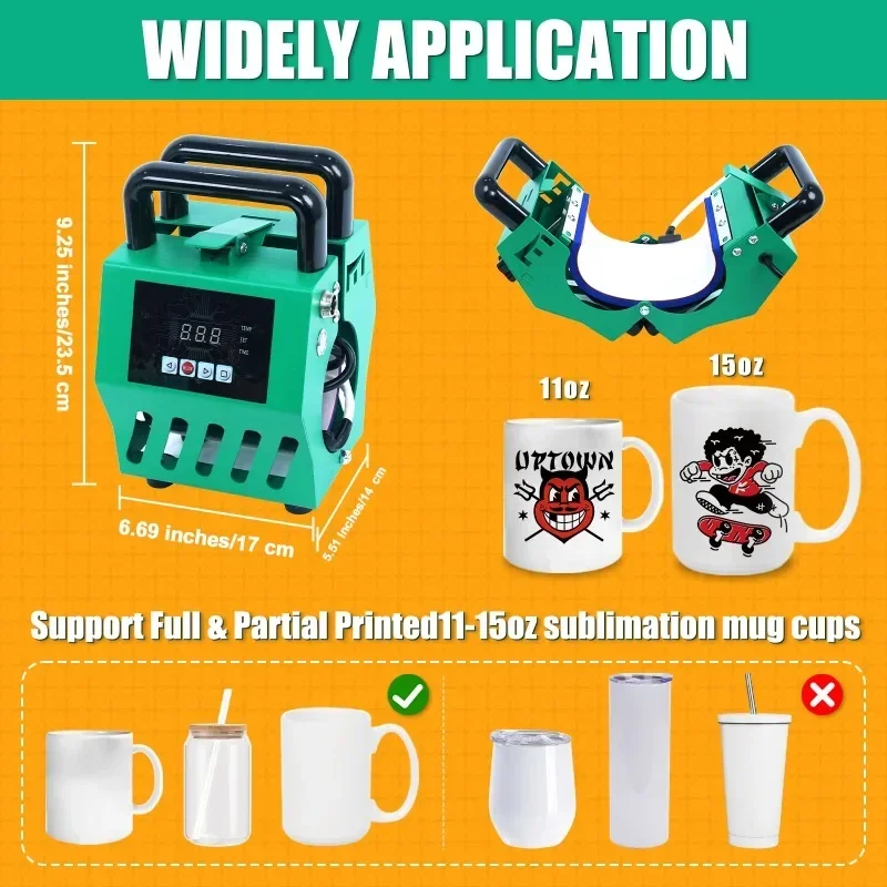 Portable Mug Heat Press Machine 11oz Mug Printing Machine