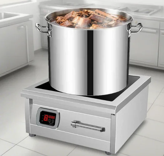 Commercial Induction Cooker 8KW Power IH Heating Stainless Steel Body Magnet Control
