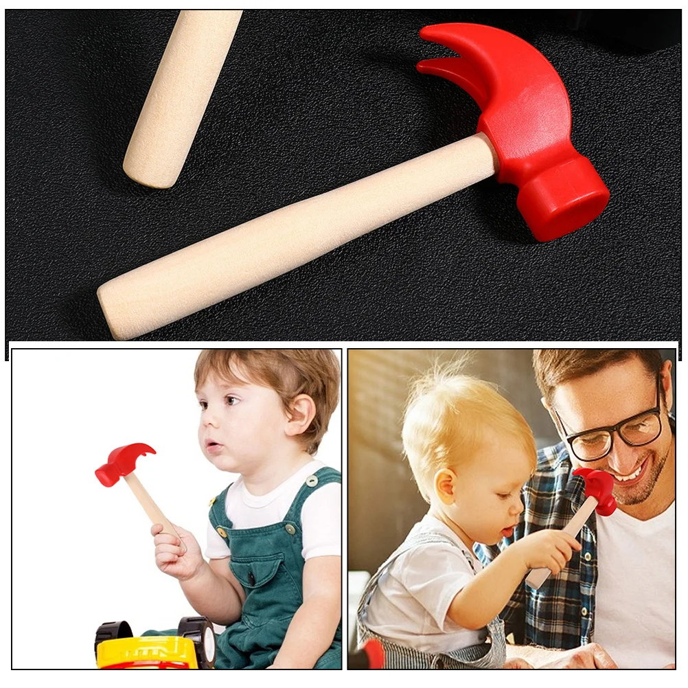 5 stks Houten Hamer Voor Kinderen Montessori Fijne Motoriek Peuter Bouw Speelgereedschap Simulatie Hout Raken Spel Educatief
