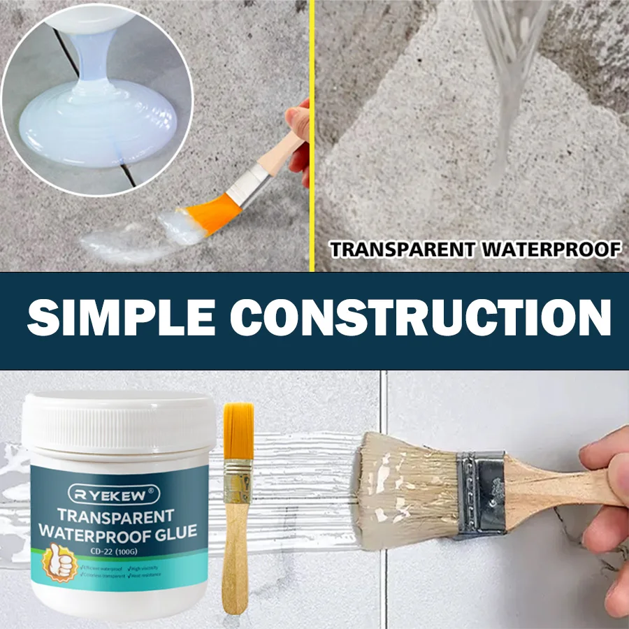 Bathroom Waterproof Sealant, Strong Adhesive Leak Proof Glue, Anti-Mold Caulk for Shower Sink Tile Gaps, Home Repair Tools