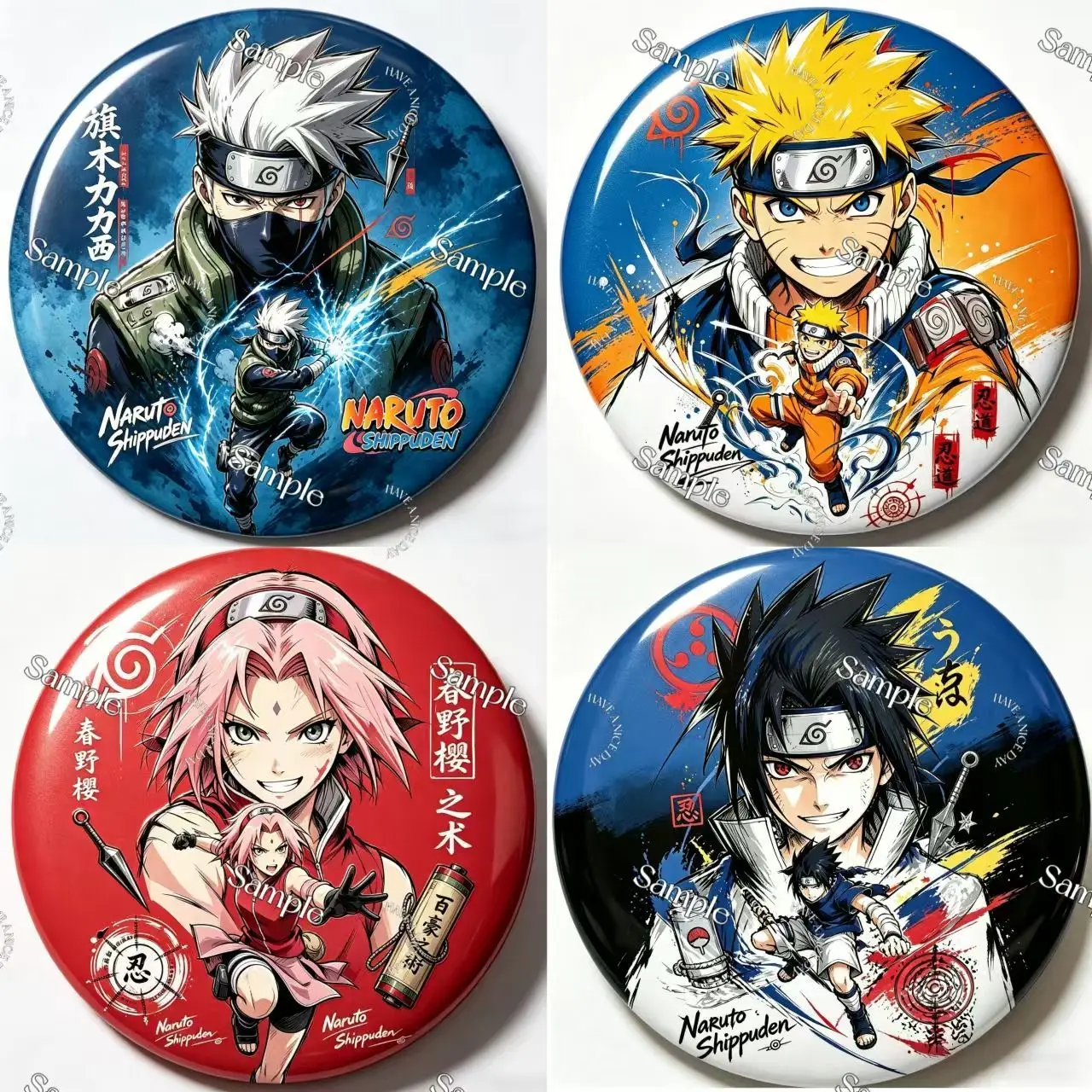 Naruto Naruto & Sasuke Merchandise Badges, Buttons, Keychains, Tin Pins, Pain Bags, Hanging Collectibles, Gifts