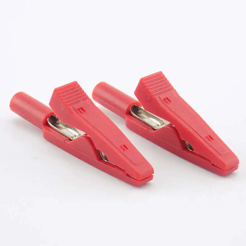 Banana plug 2mm Connector Cable Crocodile Insulated Alligator Clip Test Probes Adapter Multimeter Alligator Pen Female Test C4