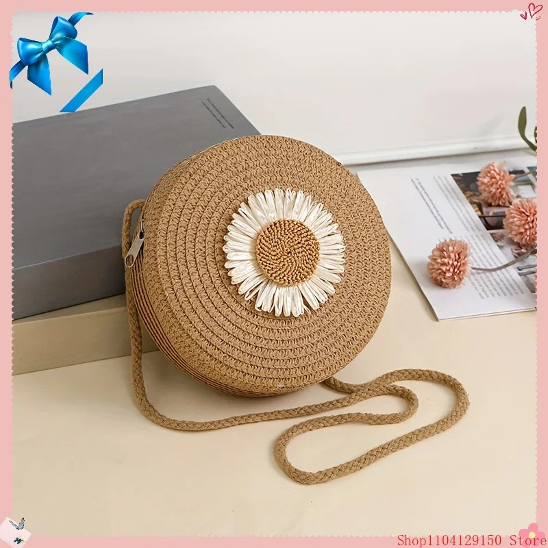 

【Лучший продавец】Мини-пляжная большая сумка для женщин 6,3 x 6,3 дюйма с застежкой-молнией идеально подходит для летних каникул, путешествий