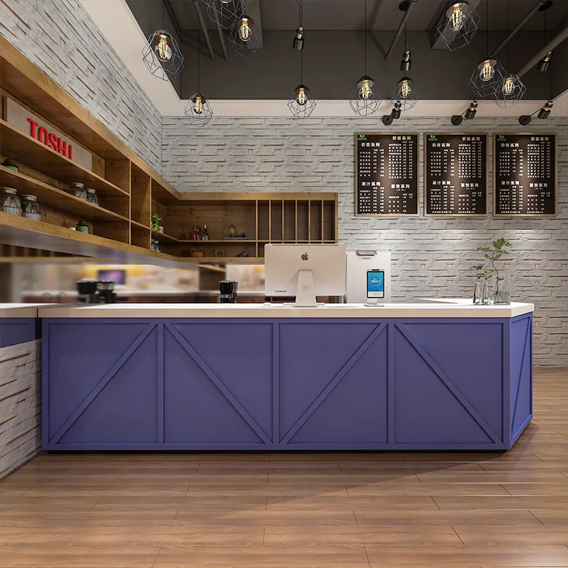 

Industrial Retro Reception Desks Style Coffee Shop Reception Desks Corner Milk Cake Water Office Furniture Военное ДелоZY40JDT