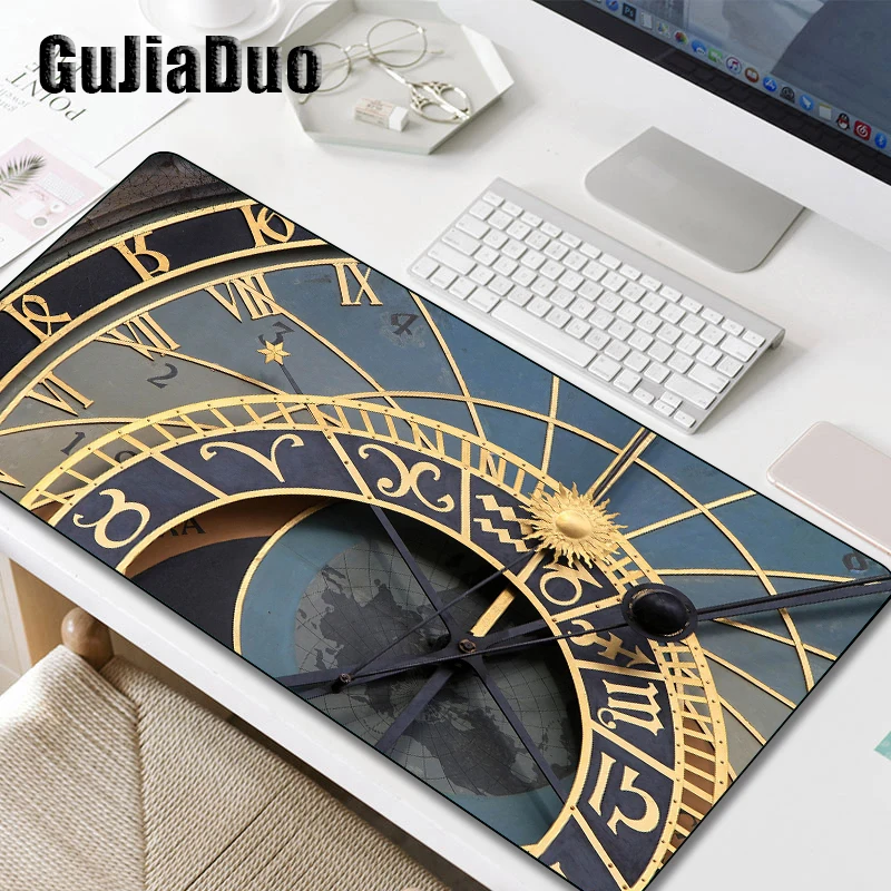 

GuJiaDuo Clock Art Mouse Pad 800x300mm Extra Large Laptop Keyboard Table Desk Mat Gaming Accessories Waterproof Mousepad Carpet