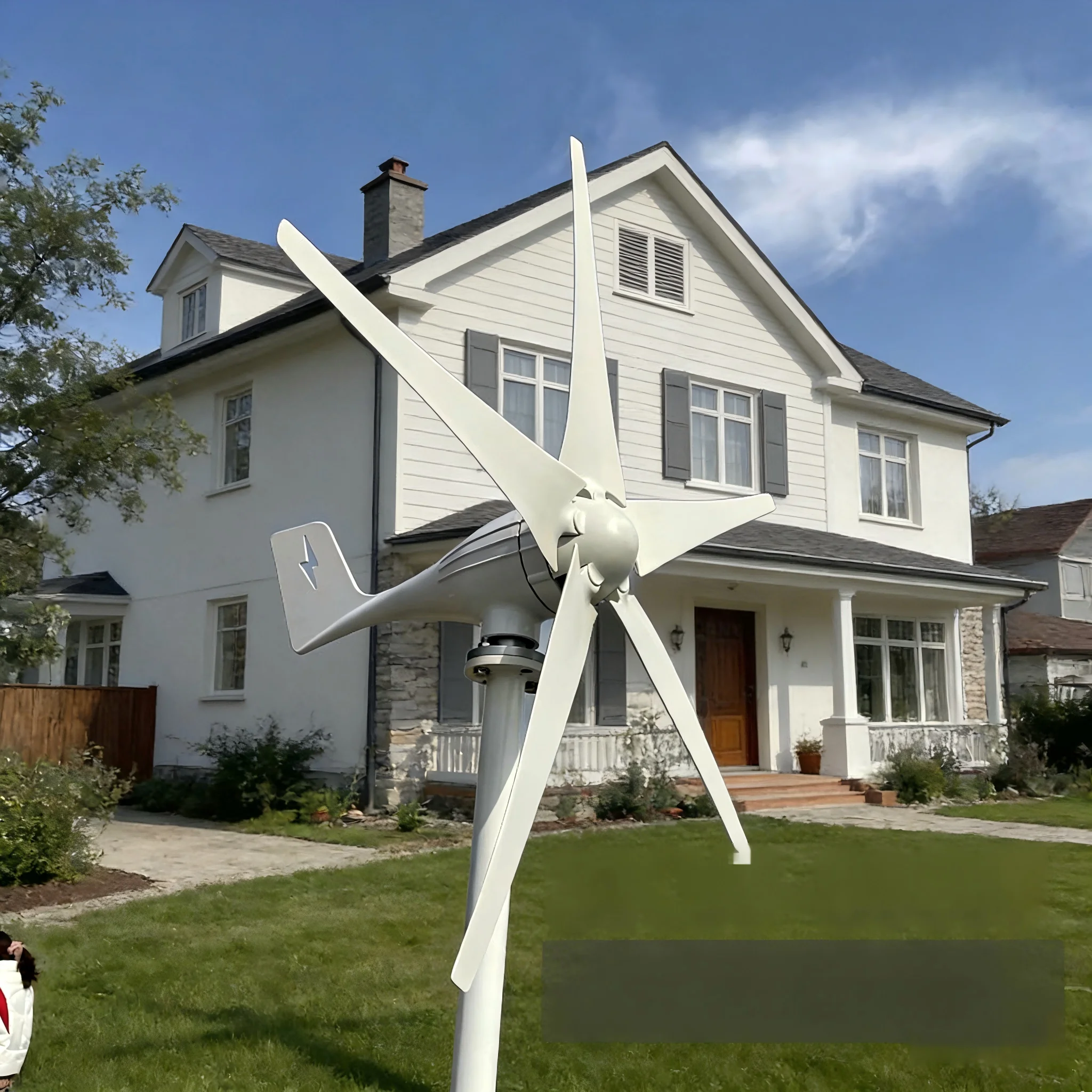 3KW Horizontal Wind Power Generator 12V 24V 48V Residential Energy System Turbine