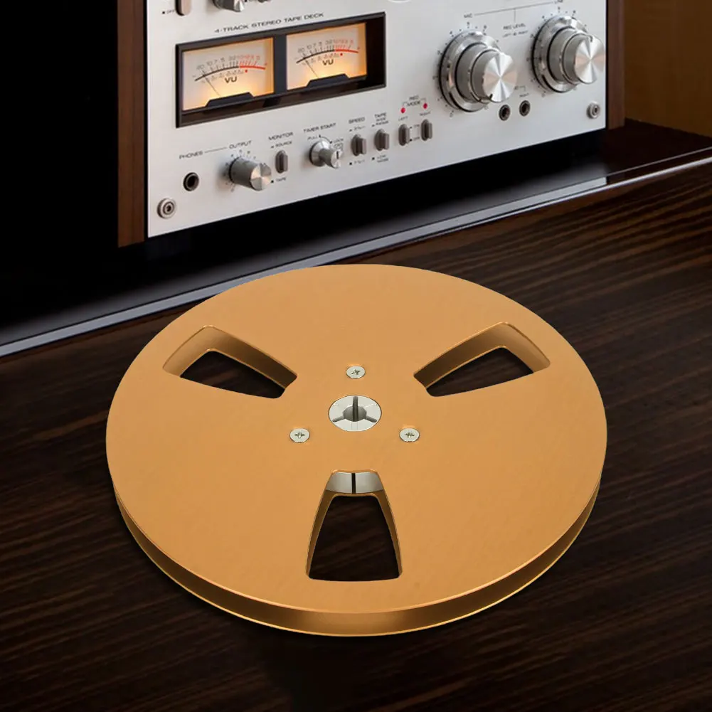 

Пустая катушка для магнитной ленты 1/4 дюйма, 7 дюймов, из алюминиевого сплава, с 3 отверстиями, для записи, запасная часть для магнитофона