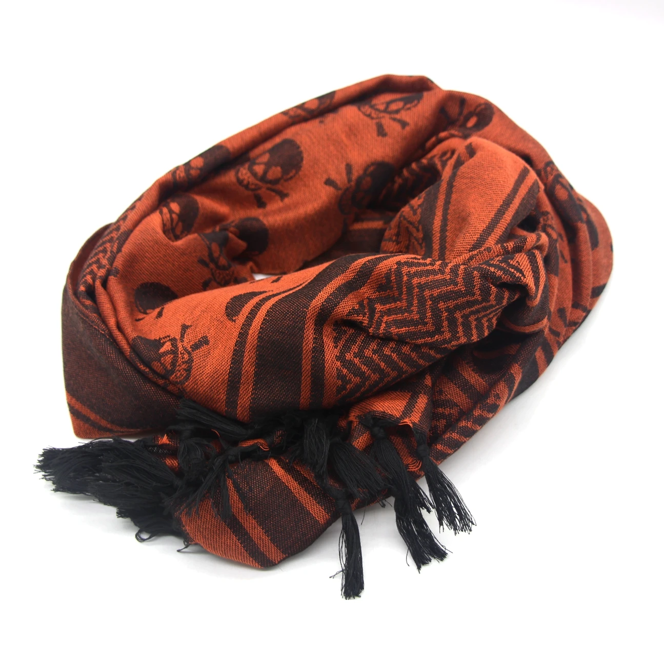 Tactical Hiking Scarves Outdoor Arab Thick Muslim Scarf Shemagh Hunting Sniper Face Veil Skull Pattern Windproof Desert Scarf