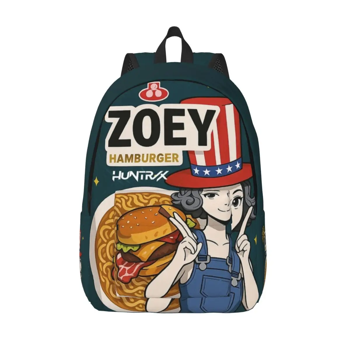 حقيبة ظهر كلاسيكية من Zoey Ramen Flavor هدية للطلاب والمشي لمسافات طويلة والسفر KPop Demon Hunters Daypack للرجال والنساء حقائب قماش للكمبيوتر المحمول