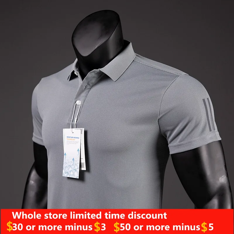 High Quality Golf Shirt Luxury Soft Polo Shirt Quick-drying Breathable Lapel Short-sleeved T-shirt Unisex Polo Shirts