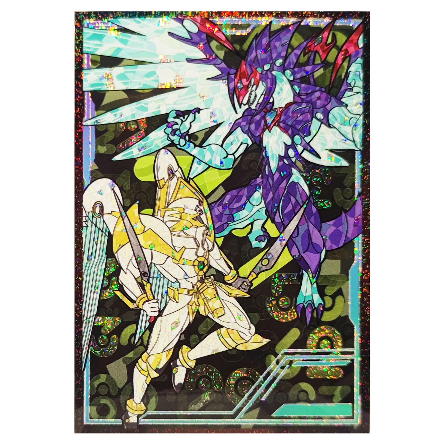 

63x90mm 60PCS Holographic Card Sleeves YUGIOH Card Sleeves Illustration Anime Protector Card Cover for Board Games Trading Cards