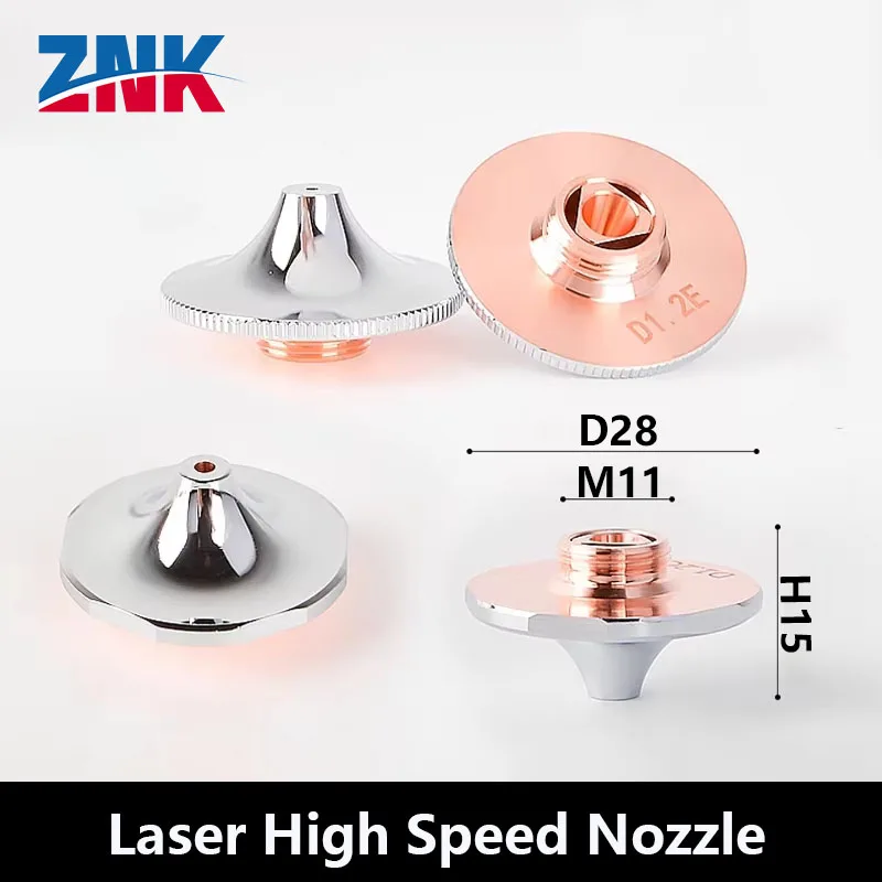 Laser cutting machine high-speed nozzle high-speed cutting nozzle BOCI double-layer chrome-plated nozzle D28 H15 M11