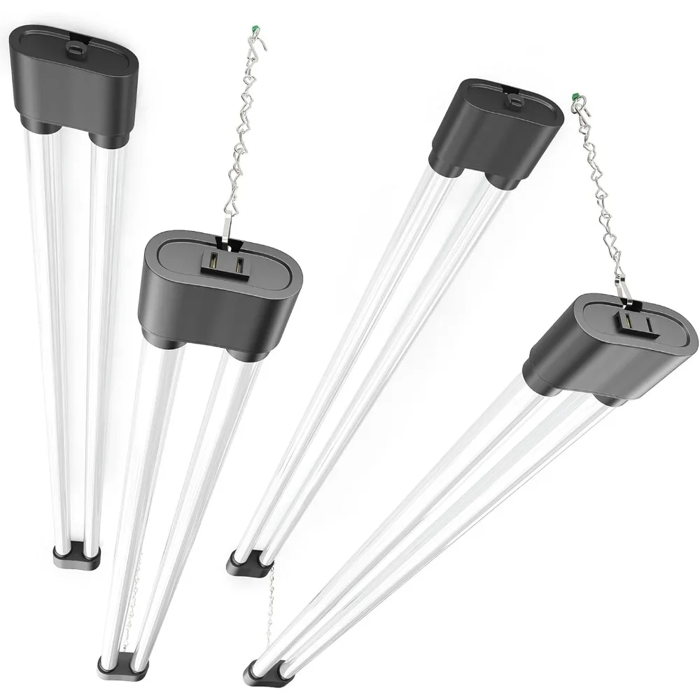 

Ensenior 4 Pack Linkable LED Utility Shop Light, 4 FT, 4400 High Lumens, 36W Equivalent 280W, 5000K Daylight