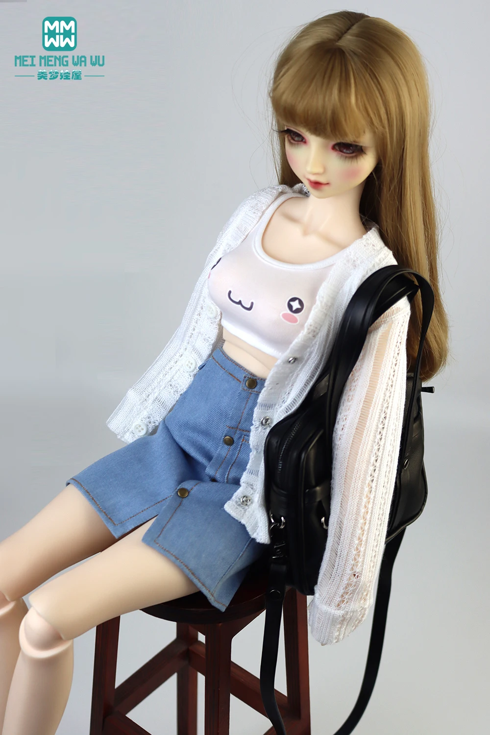 BJD Doll Clothes for 28-60CM 1/3 1/4 1/6 SD DD YOSD Toys Ball Jointed Fashion T-Shirt Doll Accessories Girl Gift