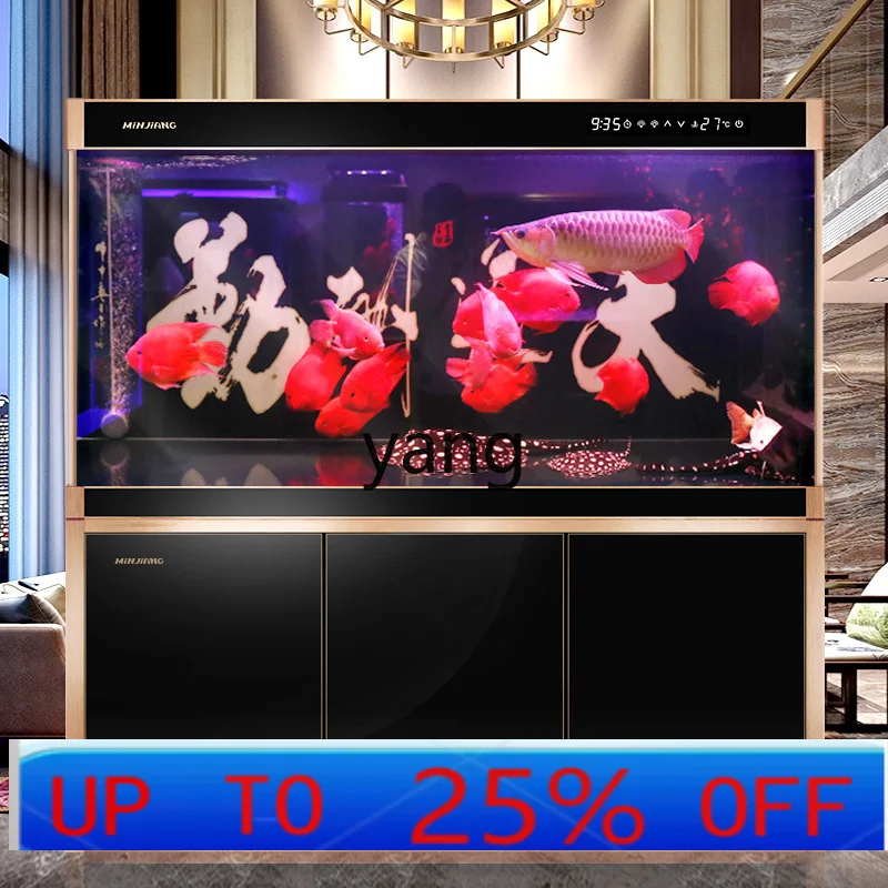

Lmm living room floor-to-ceiling light luxury ecological self-circulation dragon fish tank bottom filter water-free aquarium