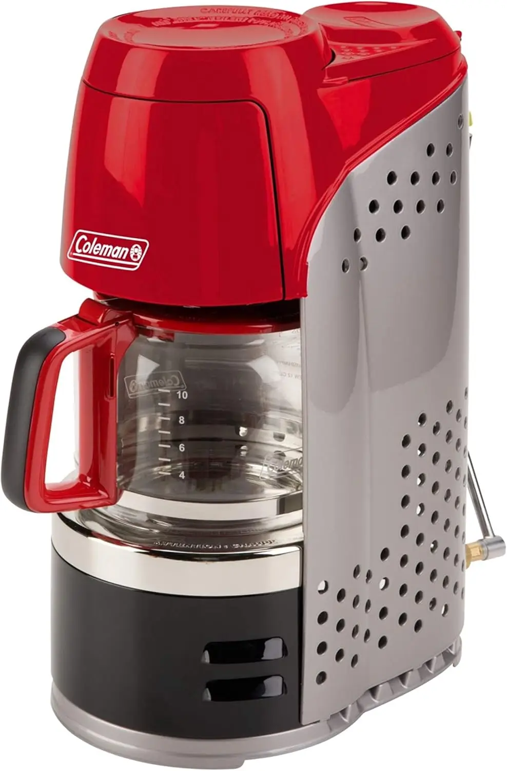 

Propane QuikPot Coffee Maker with InstaStart Ignition, 4500 BTUs Power Brews 10 Cups in 18 Minutes; Perfect for Camping,