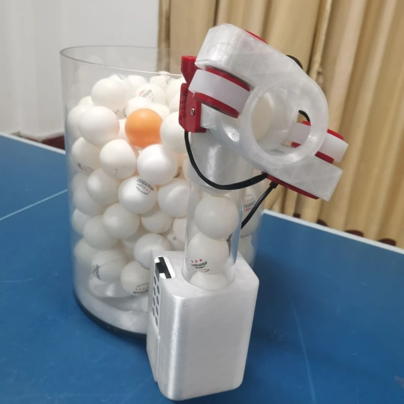 Large Capacity Table Tennis Serve Machine Automatic Ping-pong Throwing Machine Adjustable Ball Trainer Durable Sports Equipment