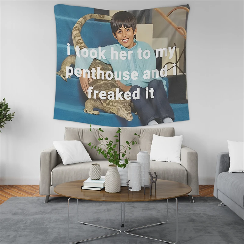 Gaslight Gatekeep Girlboss Ravi I Took Her To My Penthouse and I Freaked It Tapestry Wall Hanging Art for Bedroom Living Room