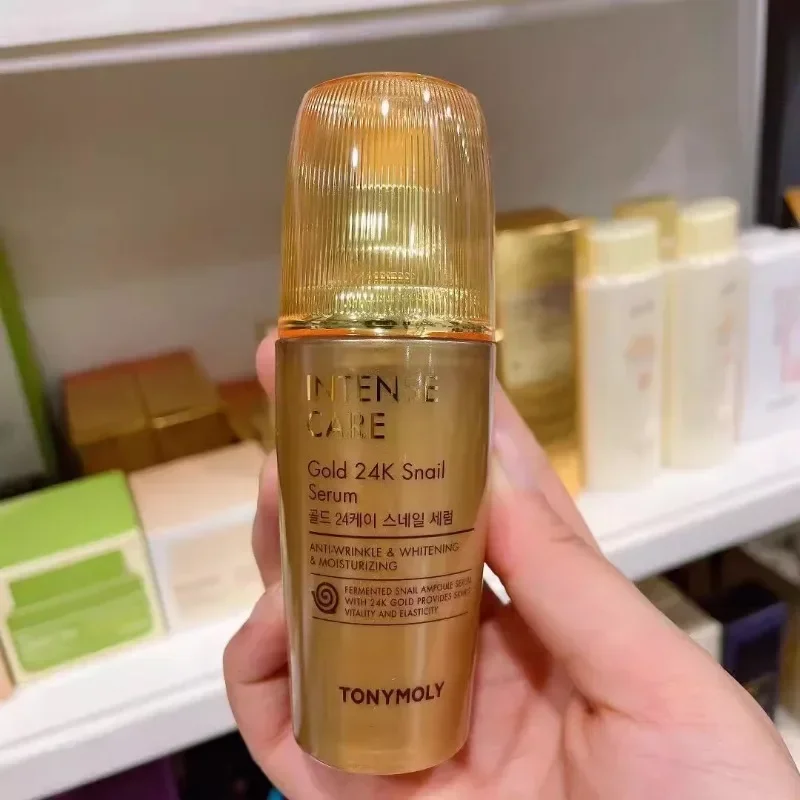 Korean Skincare Products Tonymoly Gold 24K Essence Snail Serum Moisturising Anti-Wrinkle Brightening Hydration Beauty Skin Care