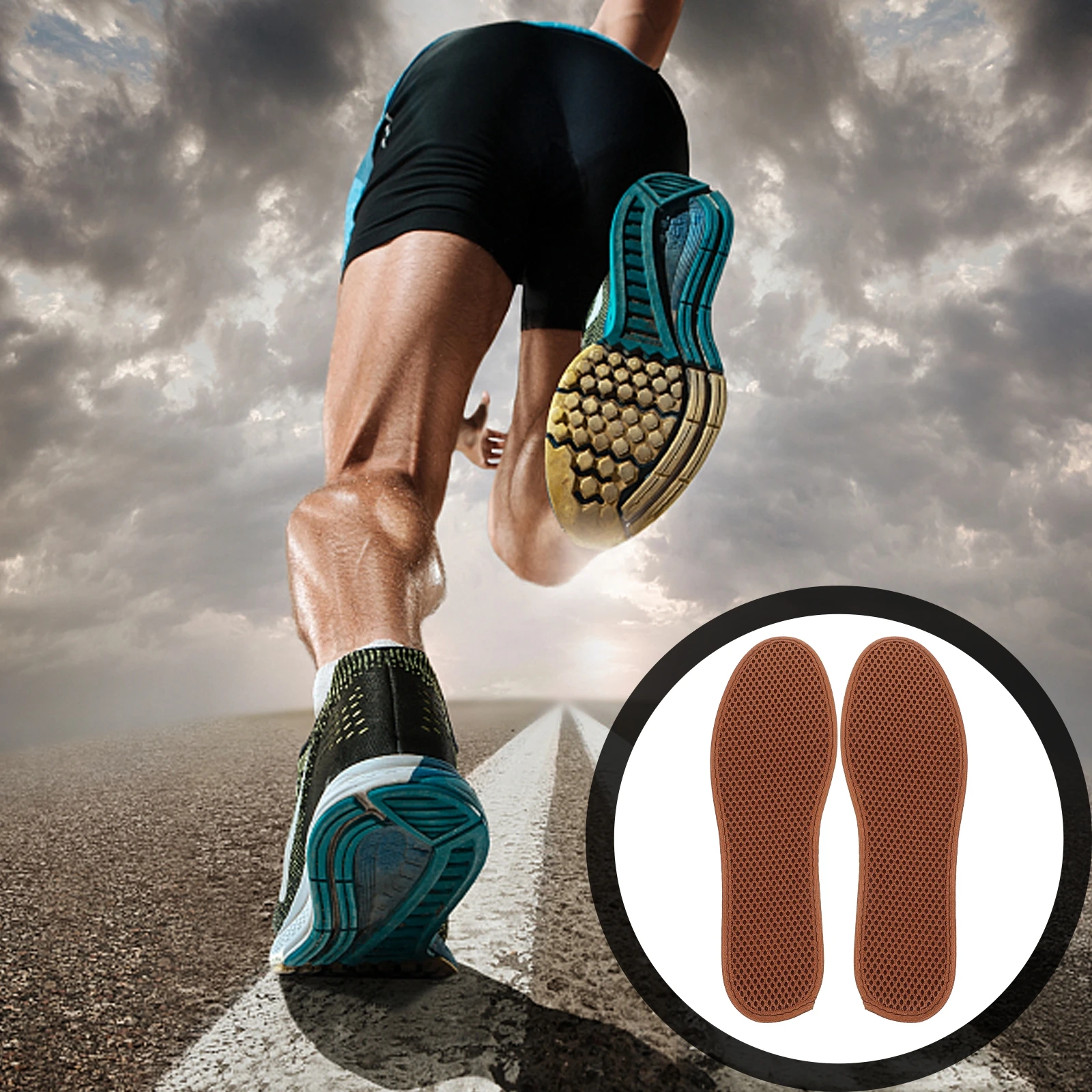 

2 Pairs Insoles Deodorant Shoe Pads Foot Care Shoes Accessories Bamboo Charcoal