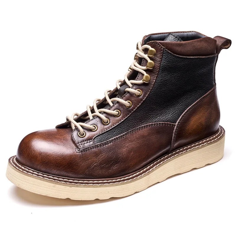 Handmade Mens Ankle Oxford Boots Luxury Genuine Leather 2026 Autumn Fashion British Style Outdoor Casual Business Shoes Male - view 2